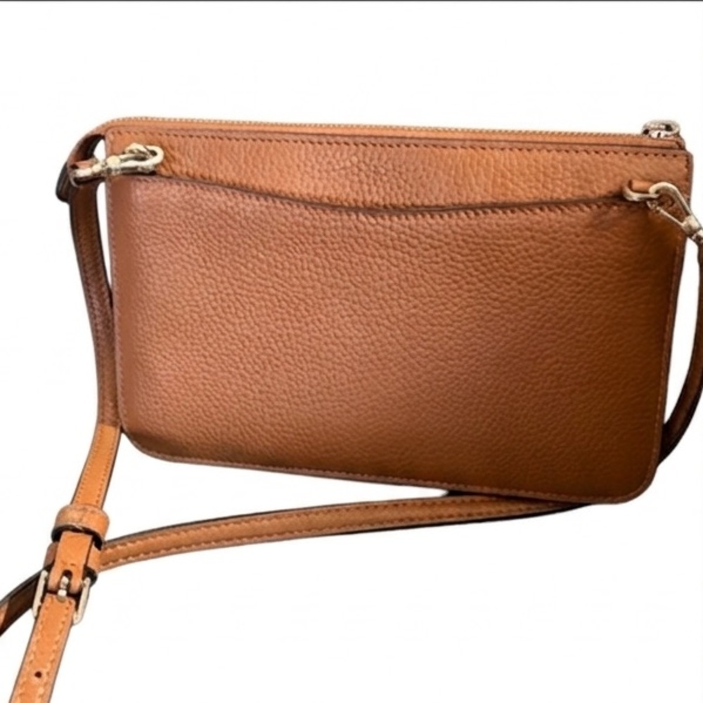 Kate Spade Brown Pebbled Leather Crossbody Bag - Picture 2 of 8